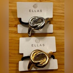 Love Knot Metal Stretch Hairband Set (2pcs)